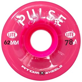 Atom Skates Quad Roller Wheels/Outdoor/Hardness 78A / 62x33 Pink Pulse Lite / 2 Packs - 8 Wheels