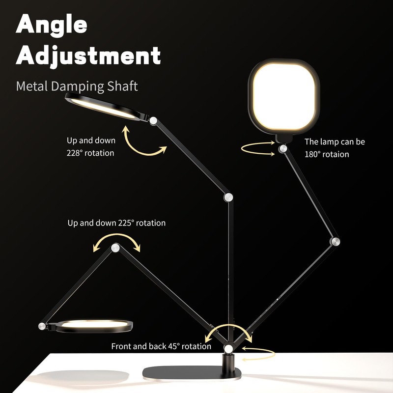 LitONES LED Desk Lamp for Home Office, Eye-Caring Modern Desk