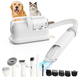Land Guard Dog Grooming Kit ＆Vacuum Pet Grooming Vacuum with 12kPa Maximum Suction Power, 1.4L