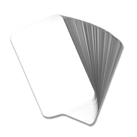 Blank Cards, 100 Cards, White, 3.5 x 2.1 inches (8.8 x 5.4 cm), Blank Cards, Blank Cards, Words