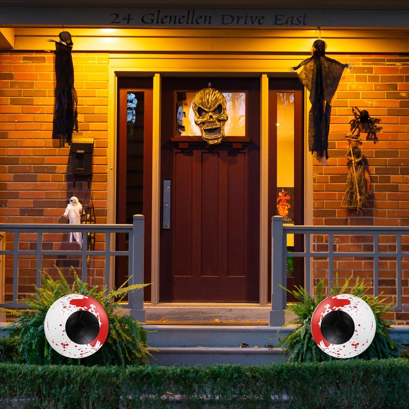 10 Pcs Halloween Eyeball Red Inflatable Eye Ball 12 Inch