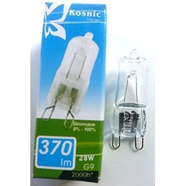 15 x Kosnic G9 28W=40W Dimmable 370 Lumen C Rated Halogen Bulbs