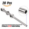 20 Pack Cable Railing Swage Threaded Stud Tension End Fitting