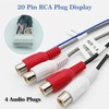 Fiegromech 20 Pin Car Radio RCA Harness Adapter Plugs for