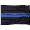 Thin Blue Line 3' x 5' Police Flag brass grommets