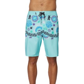 O'NEILL Mens Hyperfreak Heist Print Swim, Turq 2, 34