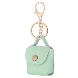 PATIKIL PU Leather Handbag Keychain, Coin Purse Keychain Earphone Pouch Coin Pouch Handbag Decoration Purse Charm Cute Pendant Keychain, Green