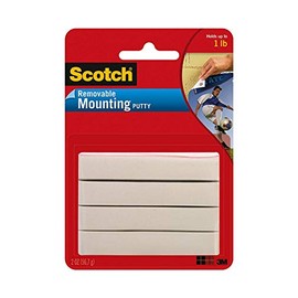 Scotch Mounting Putty LJ8XP, Removable, 2 oz, White, 2-Pack