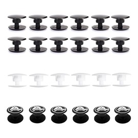 Alriedy Rivet Buttons for Crocs 24 Pairs Replacement Buttons and Rivets for Crocs Style Shoes, Easy Installation and Repair, Robust Design for Durability and Decoration, black, One Size
