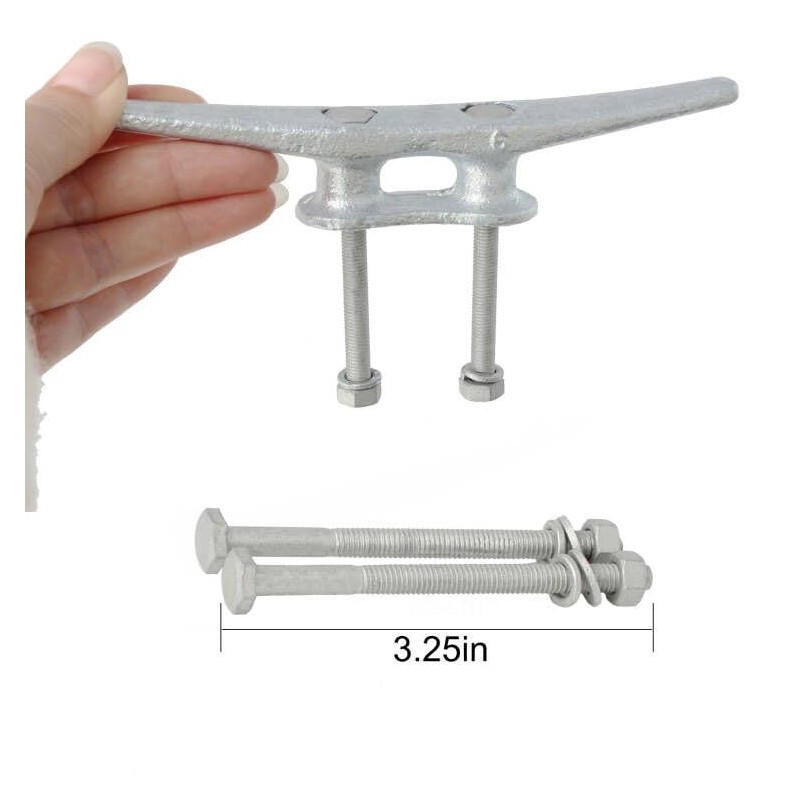 VEITHI Dock Cleats 6 inch with Fastener,Hot Dipped Galvanized Cast