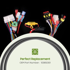 10L0L Golf Cart Control Wiring Harness for Club Car Precedent-Gray Controller#1515-5201, Precedent Complete Vehicle Wiring Harnesse, OEM#103850301