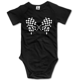 SOURCE POINT Checkered Flags Race Car Flag Newborn Girl Boy Romper Jumpsuit Bodysuit Baby Outfits Infant Clothes