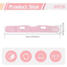 LUMOOM face tape lifting gesicht, Wiederverwendbare V-Linienmaske, Gesichtsbandage für Wange und Kinn, Klimmzugmaske, V-förmige Schlankheitsmaske für Doppelkinn und schlaffe Gesichtshaut (Rosa)