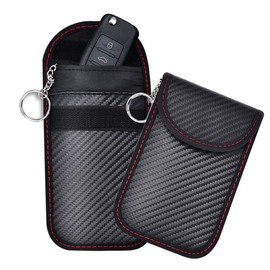 2 Car Key Signal Blocker Pouches，Premium Faraday Cage Car Key Protector，RFID Blocking Faraday Case Protector for Keyless Fobs and Remote Entry Keys
