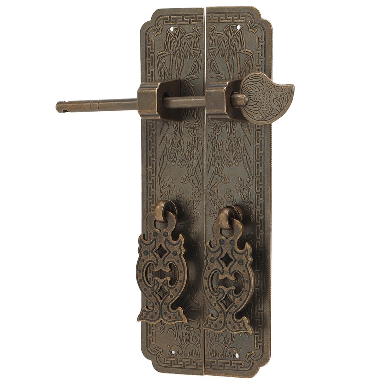 Antique Handles Plum Orchid Bamboo Chrysanthemum Chinese Retro Antique Brass