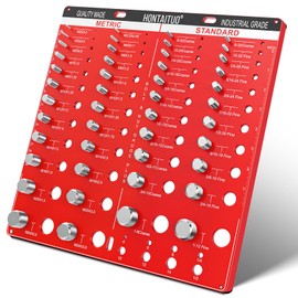 54 Nut and Bolt Thread Checker Standard and Metric,Bolt Size and Thread Gauge with 22 Standard & 24 Metric Bolt & 8 Drill Bit Gauge,Bolt and Nut Identifier Gauge