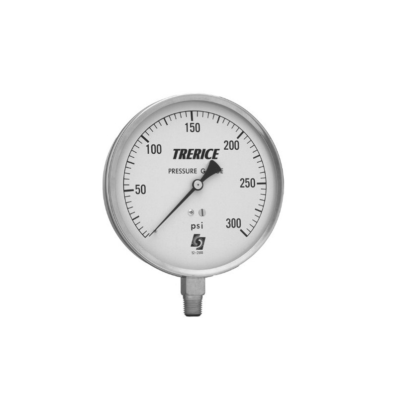 Trerice 620B4502LA200 Contractor Gauge, 4.5" dial, 0 to 200 psi,