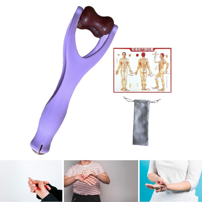 perfeclan Fingermassagegerollrolle Doppel -Roller -Massage Übende Handmassage Roller Tools für