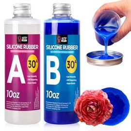 LET'S RESIN - Kit de fabricación de moldes de silicona 30A, silicona azul para hacer moldes de 2 partes, relación de mezcla de goma de silicona líquida 1:1, ideal para moldes de resina, moldes 3D para