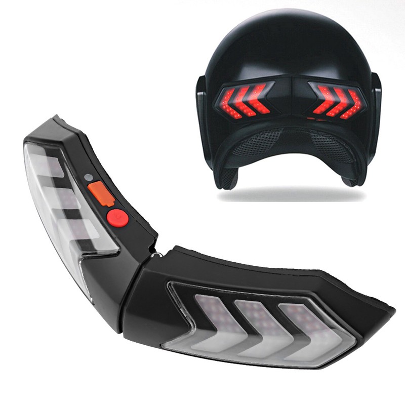 Wireless Motorcycle Helmet LED Safety Light Motorbike Turn Signal Warning