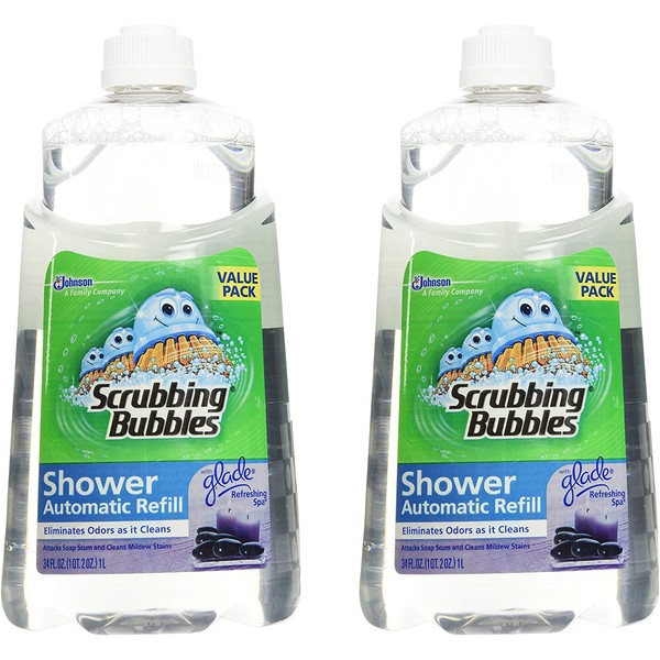 Scrubbing Bubbles Automatic Shower Cleaner Refill - Refreshing Spa - 34 oz - 2 pk