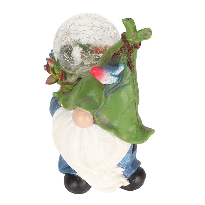 Faceless Doll Statue Exquisite Solar Powered Light Bright Colors Durable