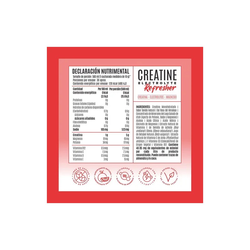 Birdman Creatine Refresher | Creatina Monohidratada con Electrolitos, Magnesio y