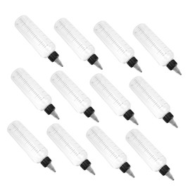 OATIPHO 12Pcs Transparent Plastic Squeeze Liquid Bottles with Refillable Scale Bottles for Oils Inks and Pigments Leak Dispensing