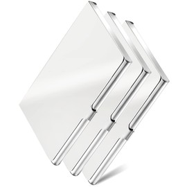 3PCS Premium Business Card Holder Stainless Steel Slim Metal Silver Business Card Holder Pocket Business Card Holder for Men & Women, 3.7 x 2.3 x 0.3in, MPJ-1