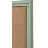 SOFE Linen Decorative Bulletin Board, Green Wood Framed 23" X