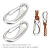 4pcs 100mm Heavy Duty Snap Rope Hook Stainless Steel Spring