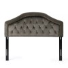 GDFStudio Lazarus New Velvet Studded Seam Tufted Queen/Full Headboard -