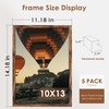 Fisnish 10x13 Picture Frame 5 Pack, Classic Brown Poster Frame