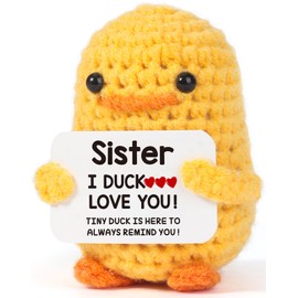 MBL MBLSister Easter Basket Essentials - Handmade Funny Cute Small Duck for Sisters Sis Big Little Sister from Sister Birthday Christmas Stocking Stuffers