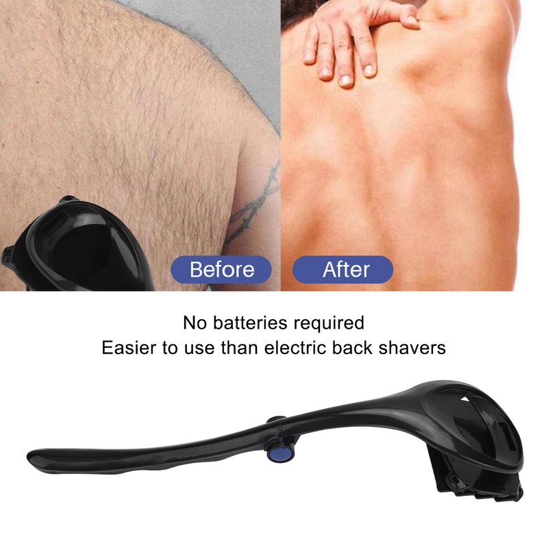 Manual Back Hair Trimmer Foldable Back Trimmer with Three Removable