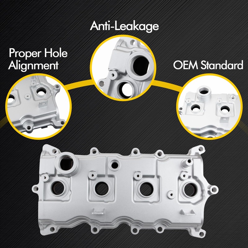 Aluminum Valve Cover Compatible with Nissan Altima 2007-2012, Rogue 2008-2013,