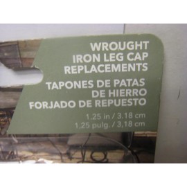 Elemental Outdoor Solutions 1-1/4" 878757 Wrought Iron Leg Cap Replacements Furniture Glide Caps 12 pcs