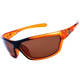 Nitrogen Men's Rectangular Sports Wrap 65mm Orange Polarized Sunglasses