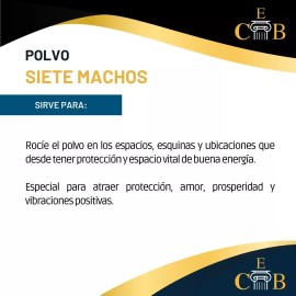3pzas Polvo 7 Machos Urania 2.5grs Protección, Buena Suerte