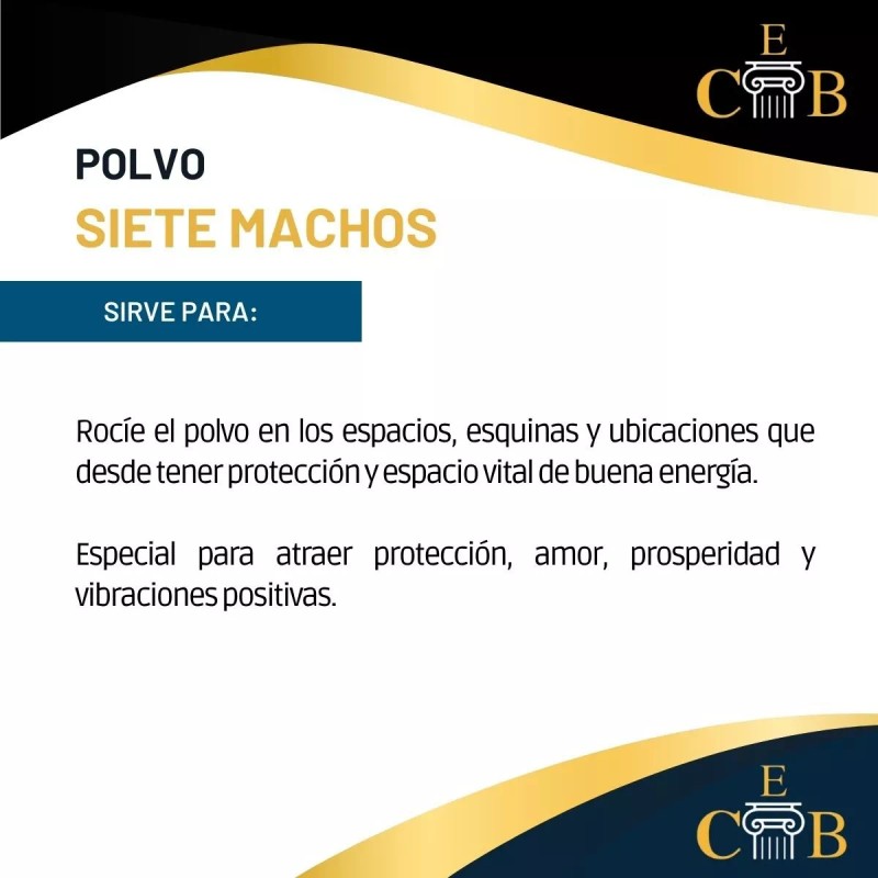 3pzas Polvo 7 Machos Urania 2.5grs Protección, Buena Suerte