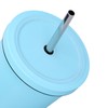 500ML Small Vacuum Coffee Cup Iced Coffee Bottle with Straw