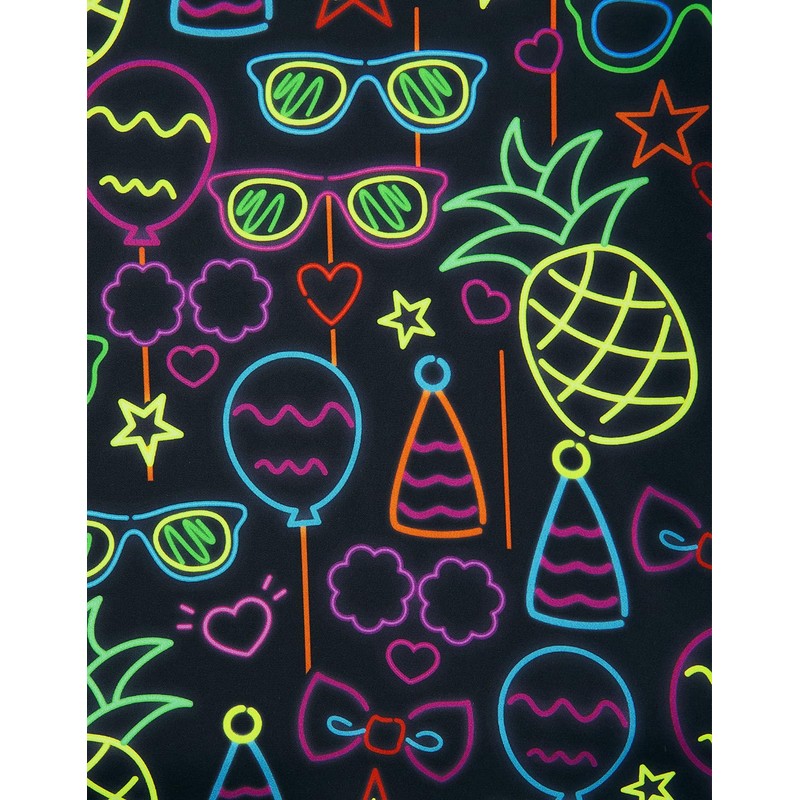 RAISEVERN Hawaiian Shirts for Boys Neon Pineapple Glasses Button Down