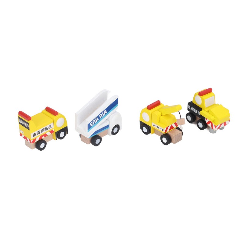 12pcs Wooden Mini Trucks Forward Backward Promote Cognitive Kids Educational
