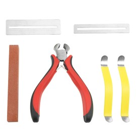 6pcs Guitar Polishing Tool Set String Cutter Fingerboard Protector String Spreader Polished Tool Guitar Accessories Stainless Steel