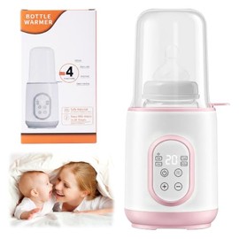 Calentador de Biberones 8 en 1, Calentamiento Rápido en 3 Minutos, Control Inteligente de Temperatura, Descongelación, Esterilización, Temporizador, C