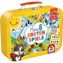 Schmidt Spiele 40591 My 6 First Games in Metal Case, Children's Play Collection, Colourful