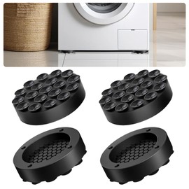 Vibration Damper Washing Machine, Pack of 4 Washing Machine Underlay, Anti Vibration Damper, Rubber Non-Slip Mat, Anti-Vibration Mat, Washing Machine, Damper for Washing Machines, Dryers,