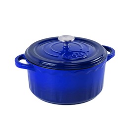 AILIBOO 4 QT Enameled Dutch Oven Pot with Lid-Dual Handles-Oven Safe up to 500° F or on Stovetop Use to Marinate, Cook, Bake, Refrigerate and Serve-Ocean Blue Dutch Oven 4 Quart