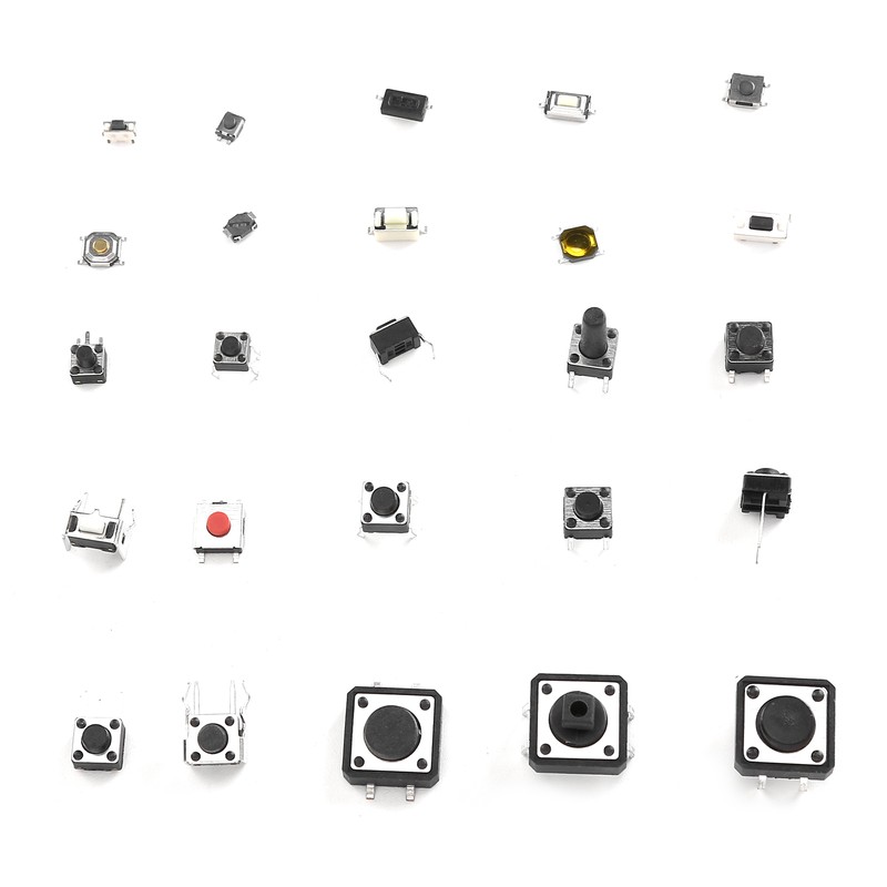 Tactile Push Button Switches 25 Values 12V 50mA Micro Momentary