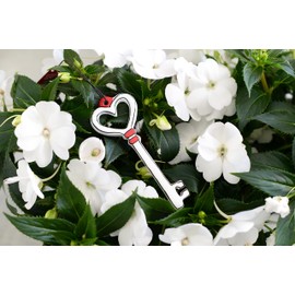 Egan Key Ceramic, White and Red, Unique